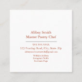 水カラーチョコレート釉薬ドーナツ スクエア名刺 (裏面)