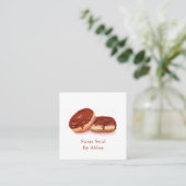 水カラーチョコレート釉薬ドーナツ スクエア名刺 (スタンド正面)