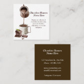 水カラーチョコレート スクエア名刺 (正面/裏面)