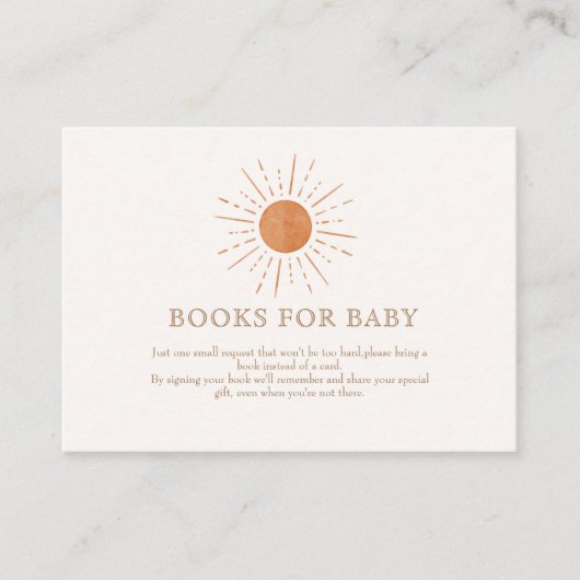 水カラーテラコタサンレトロブックスフォーベビー エンクロージャーカード (正面)