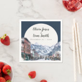 水カラーテルリドコロラドスキーマウンテン スタンダードカクテルナプキン (インサイチュ)