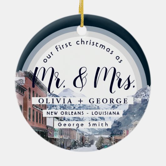 水カラーテルリドコロラドスキーマウンテン セラミックオーナメント (裏面)