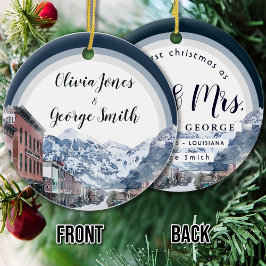 水カラーテルリドコロラドスキーマウンテン セラミックオーナメント