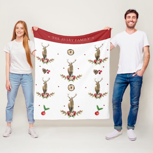 水カラーディアクリスマスディルデザイン フリースブランケット (インサイチュ)