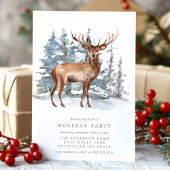 水カラーディアスタグインスノーホリデーパーティー 招待状