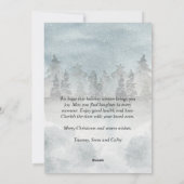 水カラーハッピーホリデーズクリスマスコテージカード シーズンカード (裏面)