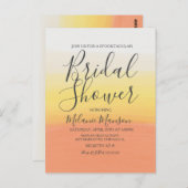 水カラーハロウィーンキャンディーコーンブライダルシャワー ポストカード (正面/裏面)