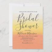 水カラーハロウィーンキャンディーコーンブライダルシャワー 招待状 (正面)