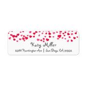 水カラーハートガールズ住所 シール (正面)