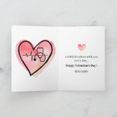 水カラーハートナースバレンタインデー シーズンカード (内部)