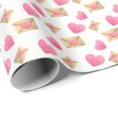 水カラーハート&バレンタイン ラッピングペーパー (ロールコーナー)