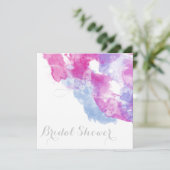 水カラーバタフライラズベリーブリスブライダルシャワー 招待状 (スタンド正面)