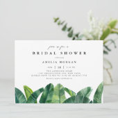 水カラーバナナパーム葉ズ夏ブライダルシャワー 招待状 (スタンド正面)