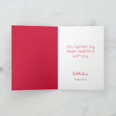 水カラーバラキューピッドハッピーバレンタインデー カード (内部)