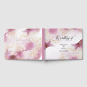 水カラーバラクォーツ金ゴールドジュエードベアフットブライド™ ゲストブック (全面)