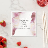 水カラーバラクォーツ金ゴールドジュエードベアフットブライド™ スタンダードカクテルナプキン (インサイチュ)