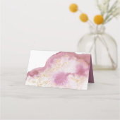 水カラーバラクォーツ金ゴールドジュエードベアフットブライド™ プレイスカード (裏面)