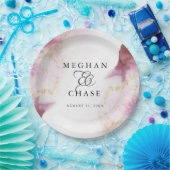 水カラーバラクォーツ金ゴールドジュエードベアフットブライド™ ペーパープレート (パーティー)