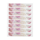 水カラーバラクォーツ金ゴールドジュエードベアフットブライド™ ラップアラウンドラベル (シート)