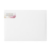 水カラーバラクォーツ金ゴールドジュエードベアフットブライド™ ラップアラウンドラベル (正面)