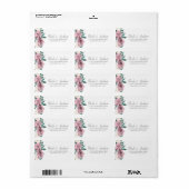 水カラーバラフローラアドレス ラベル (フルシート)