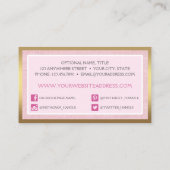 水カラーバラ&ウッド素朴シャビーシックコテージ 名刺 (裏面)