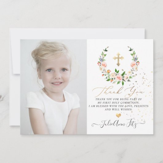 水カラーパステルバラリースサンキューユー 招待状 (正面)