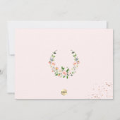 水カラーパステルバラリースサンキューユー 招待状 (裏面)