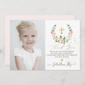 水カラーパステルバラリースサンキューユー 招待状 (正面/裏面)