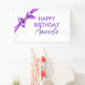 水カラーパープルボウコケットスウィート16誕生日 横断幕 (インサイチュ)