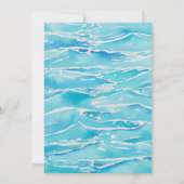 水カラービーチウェーブズコーストペニンシュラビーチパーティー 招待状 (裏面)