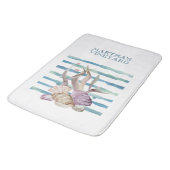 水カラービーチシェルコーラルバケーション バスマット (アングル)