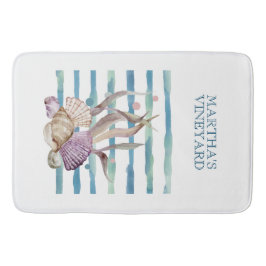 水カラービーチシェルコーラルバケーション バスマット