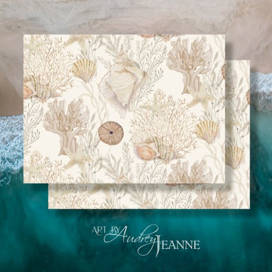 水カラービーチシーコーラルスターフィッシュシェル海 薄葉紙