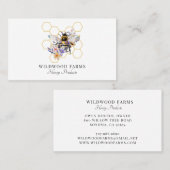 水カラービーフローラハニカムロゴビーキーパー 名刺 (正面/裏面)