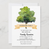 水カラーファミリーツリーファミリー懇親会招待状 シーズンカード (正面)