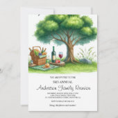 水カラーファミリーツリーファミリー懇親会招待状 シーズンカード (正面)