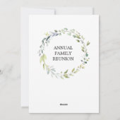 水カラーファミリーツリーファミリー懇親会招待状 シーズンカード (裏面)