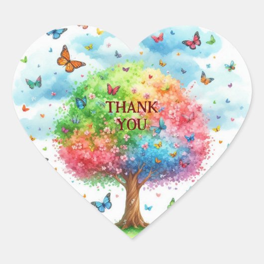 水カラーファミリーツリーファミリー懇親会 ハートシール (正面)