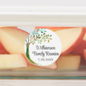 水カラーファミリーツリーファミリー懇親会 ラベル (貼付)