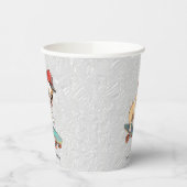 水カラーフランスのブルドッグ紙カップ 紙コップ (左)