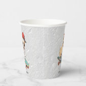 水カラーフランスのブルドッグ紙カップ 紙コップ (右)