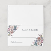 水カラーフローラほこりっぽいバラモーヴブループレイスカー プレイスカード (外部開封)