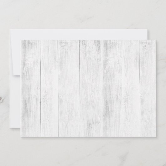 水カラーフローラエレガントファームハウス誕生日写真 招待状 (裏面)