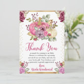水カラーフローラカボチャ秋ベビーシャワー サンキューカード (スタンド正面)