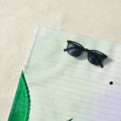 水カラーフローラカリフォルニアポピーズオレンジイエロー ビーチタオル (インサイチュ)