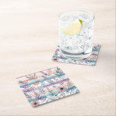 水カラーフローラコースター スクエアペーパーコースター (インサイチュ)