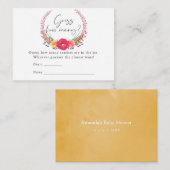 水カラーフローラサファリベイビーシャワーキャンディーゲーム エンクロージャーカード (正面/裏面)