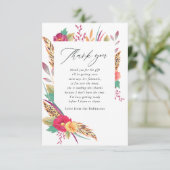 水カラーフローラサファリベイビーシャワー サンキューカード (スタンド正面)