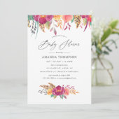 水カラーフローラサファリベイビーシャワー 招待状 (スタンド正面)